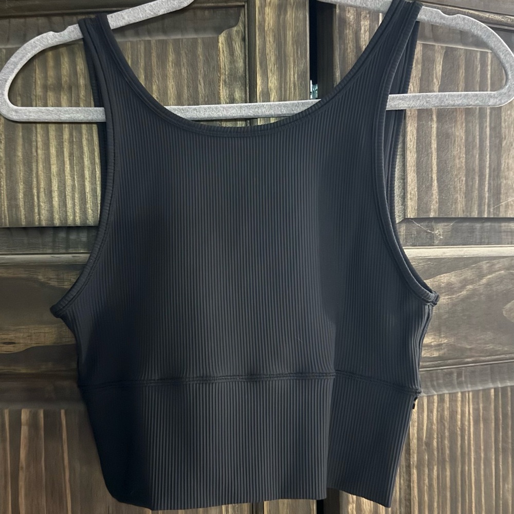 Lululemon Athletica Black Ribbed Tank Top